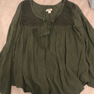 Olive Green Blouse